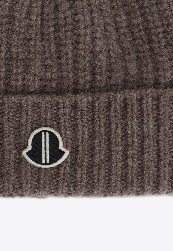 Logo Ribbed Knit Beanie