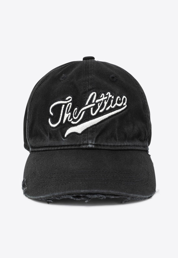 The Attico Vintage-Effect Baseball Cap Black 251WAC00039CCC107M_ATTIC-100