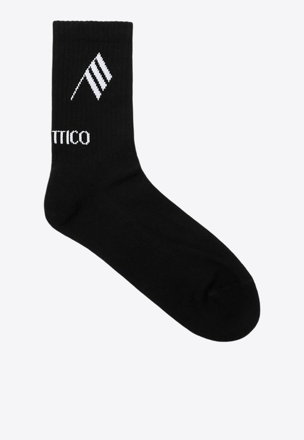 The Attico Ribbed Logo Socks Black 251WCAK00021CCC101/R_ATTIC-414