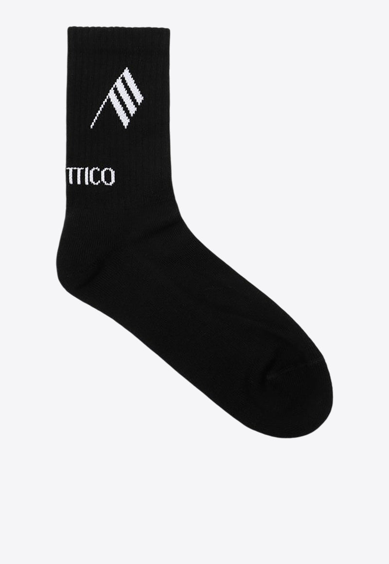 The Attico Ribbed Logo Socks Black 251WCAK00021CCC101/R_ATTIC-414