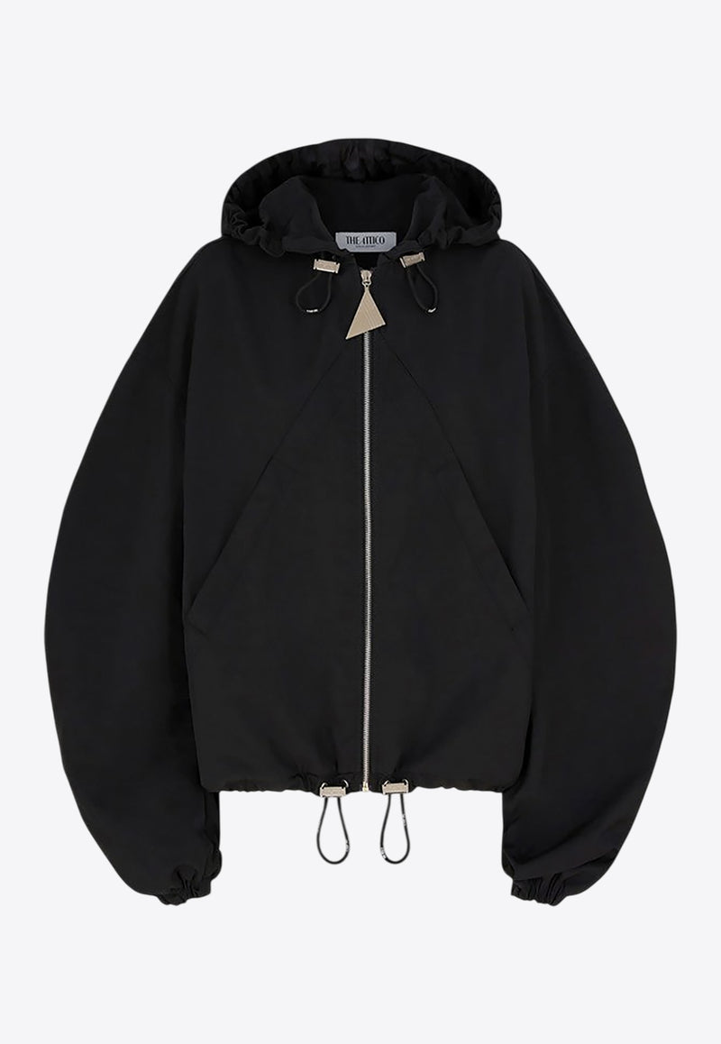 The Attico Oversized Zip-Up Jacket Black 251WCB00076PLL001A_ATTIC-100