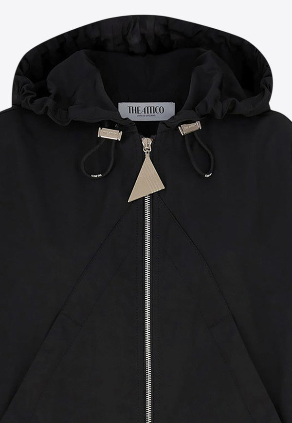 The Attico Oversized Zip-Up Jacket Black 251WCB00076PLL001A_ATTIC-100