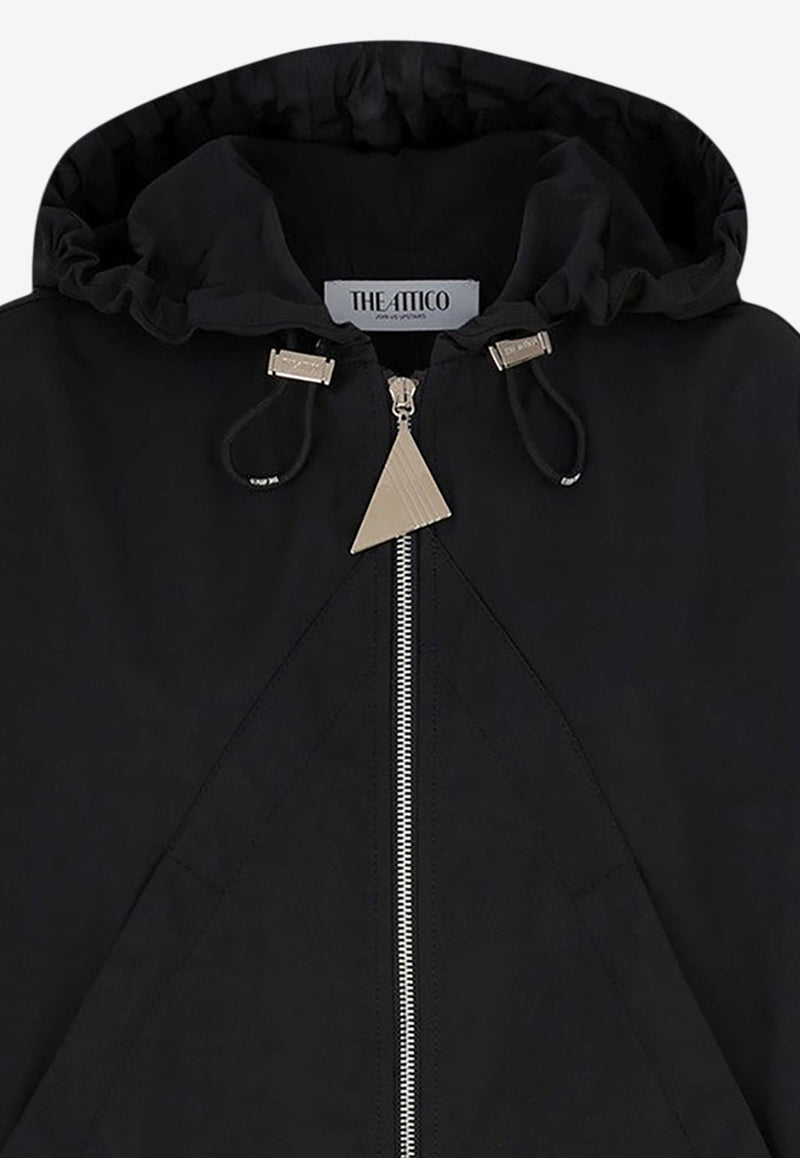 The Attico Oversized Zip-Up Jacket Black 251WCB00076PLL001A_ATTIC-100