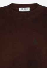 The Attico Asymmetric Wool-Blend Sweater Brown 251WCK00126KWS008S_ATTIC-064