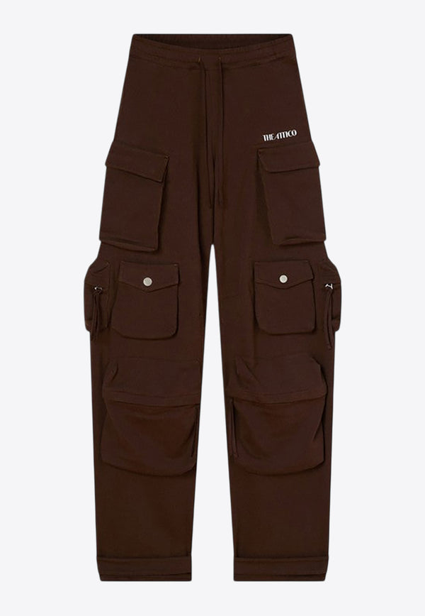 The Attico Fern Wide-Leg Cargo Pants Brown 251WCP00260JJF007A/R_ATTIC-204