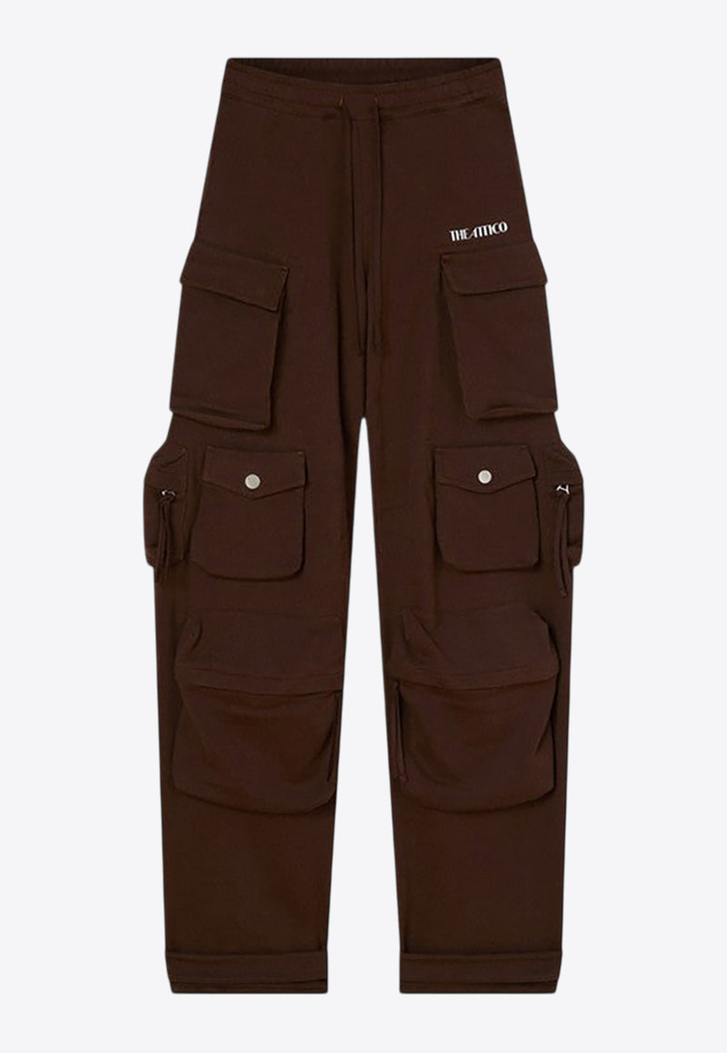 The Attico Fern Wide-Leg Cargo Pants Brown 251WCP00260JJF007A/R_ATTIC-204
