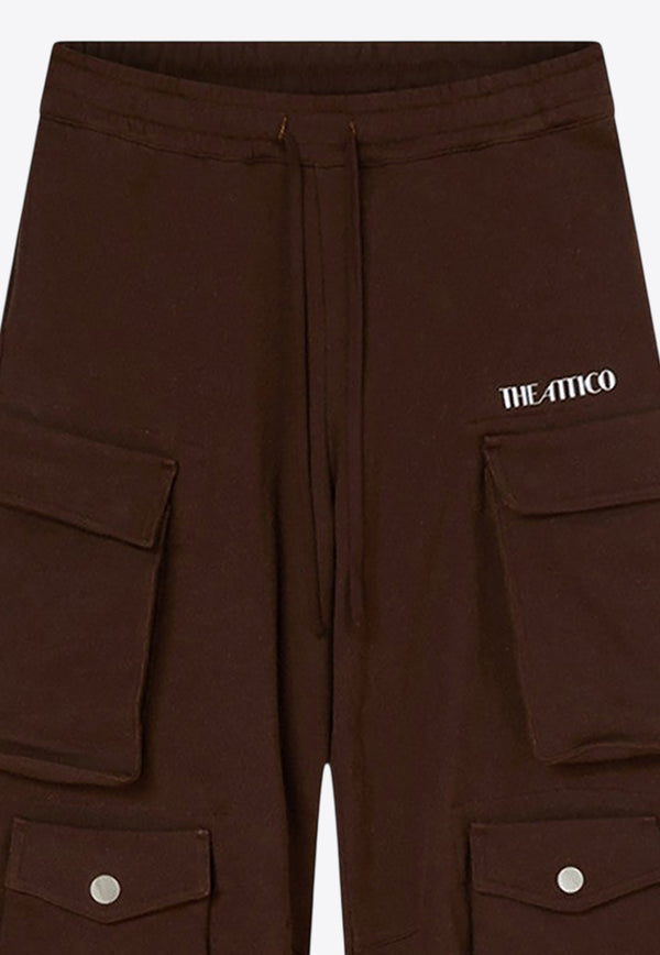 The Attico Fern Wide-Leg Cargo Pants Brown 251WCP00260JJF007A/R_ATTIC-204