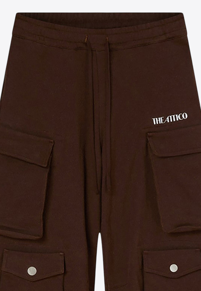 The Attico Fern Wide-Leg Cargo Pants Brown 251WCP00260JJF007A/R_ATTIC-204