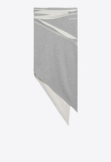 The Attico Printed Asymmetrical Skirt Gray 251WCS00277JJF003A_ATTIC-183