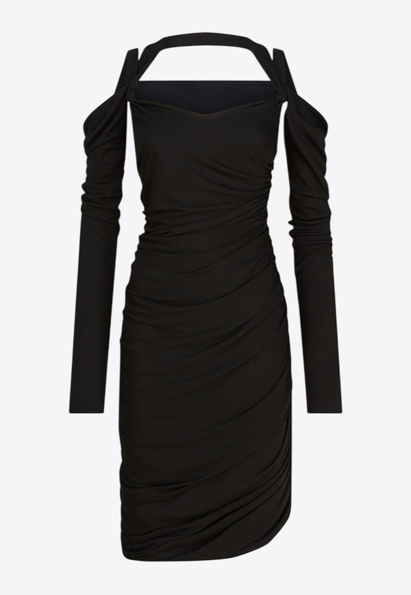 The Attico Cut-Out Midi Dress Black 251WCW00248VVV105A/R_ATTIC-100