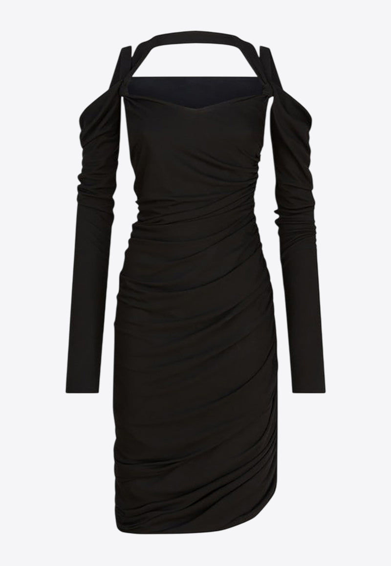 The Attico Cut-Out Midi Dress Black 251WCW00248VVV105A/R_ATTIC-100