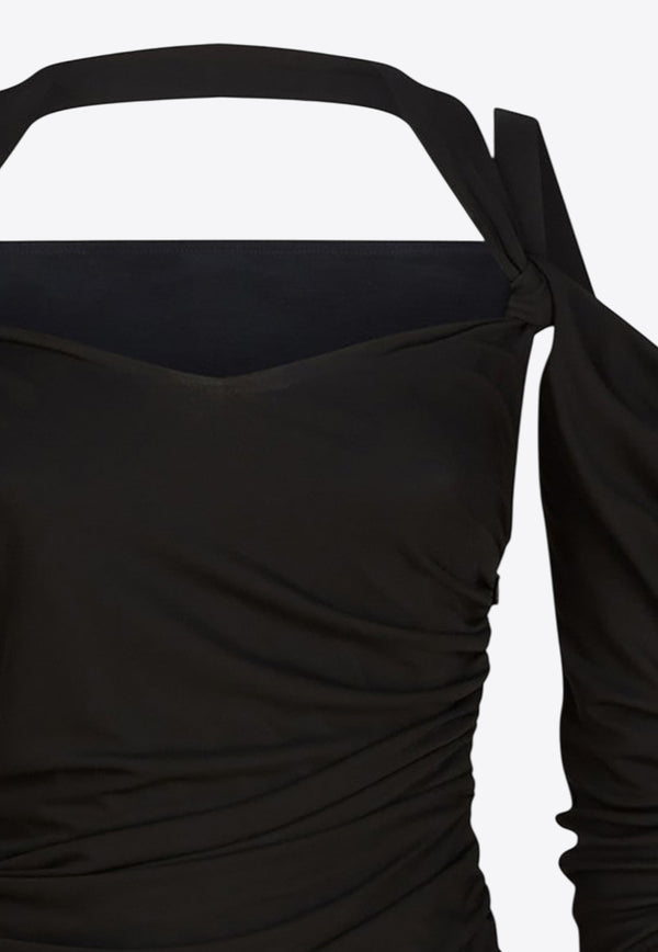 The Attico Cut-Out Midi Dress Black 251WCW00248VVV105A/R_ATTIC-100