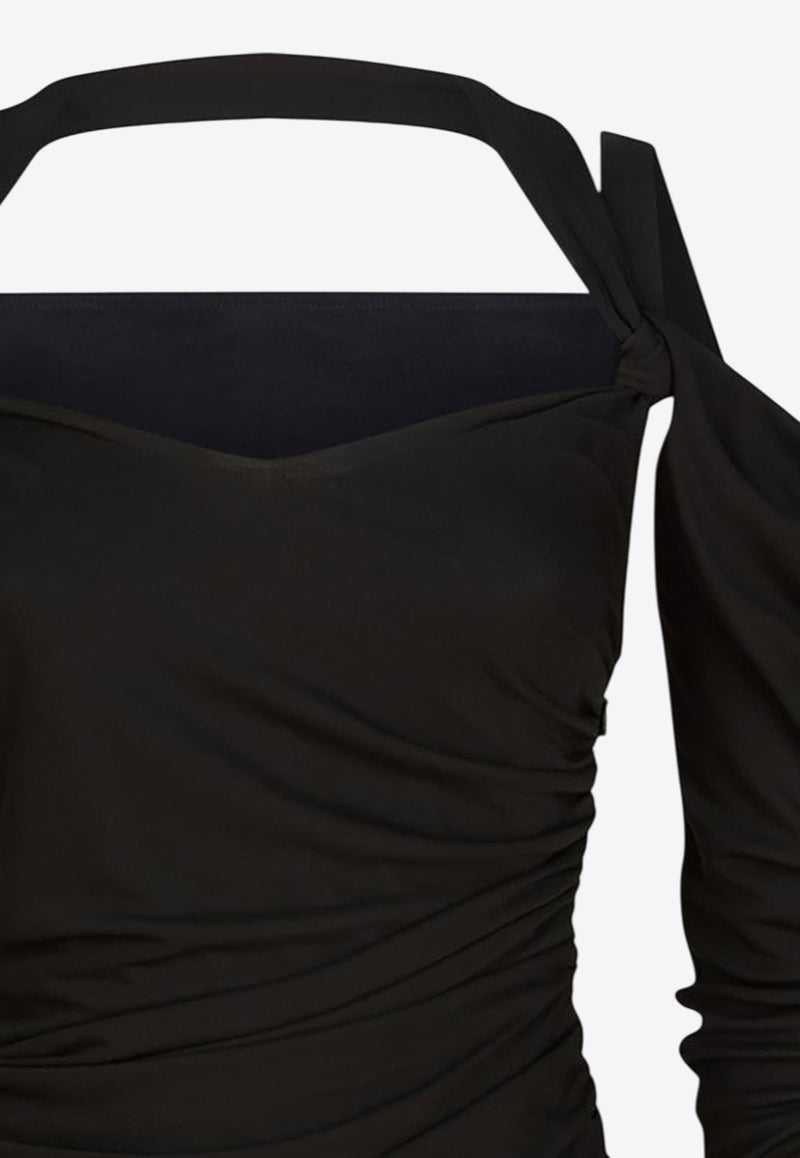 The Attico Cut-Out Midi Dress Black 251WCW00248VVV105A/R_ATTIC-100