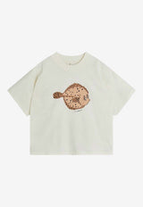 Mini Rodini Boys Flundra Print T-shirt White 2522012911CO/Q_MIRO-OW