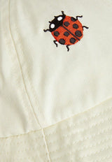 Mini Rodini Babies Ladybugs Bucket Hat White 2526510211CO/Q_MIRO-OW