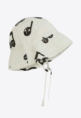 Mini Rodini Baby Girls Musical Notes Hat White 2526511110CO/Q_MIRO-WHT