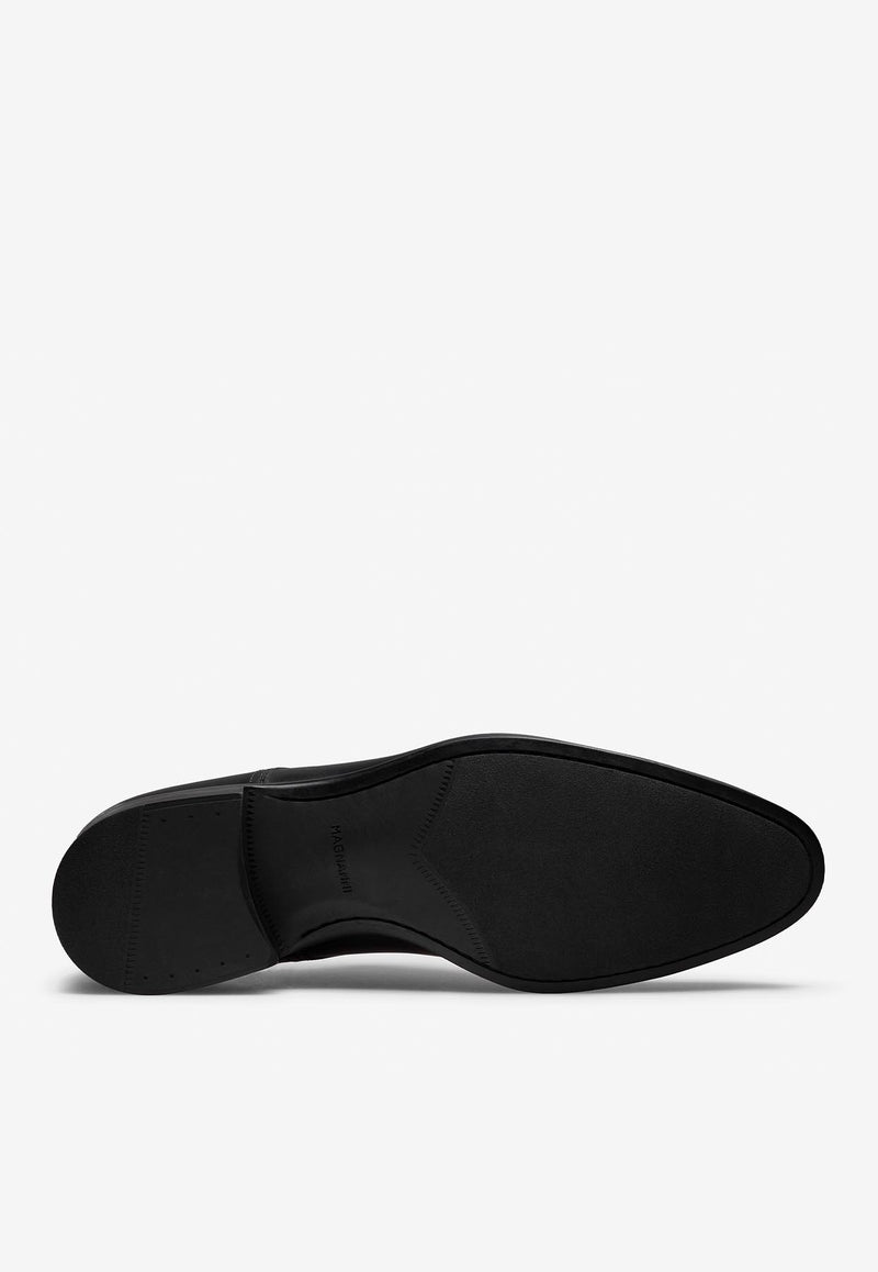 MAGNANNI Melo Leather Lace-Up Shoes Black 25374_BLACK