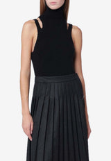 Roberto Collina Turtleneck Cashmere-Blend Top Black 253F01014WO/R_ROBER-F0109