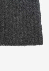 Roberto Collina Cashmere and Silk Ribbed Beanie Gray 253F01051WO/R_ROBER-F0121