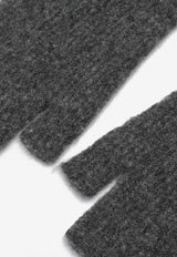 Roberto Collina Long Gloves in Cashmere and Silk-Blend Gray 253F01055WO/R_ROBER-F0121