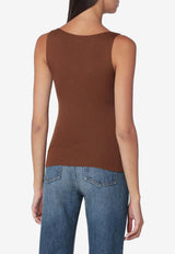 Roberto Collina Ribbed Wool Tank Top Tobacco 253F08214WO/R_ROBER-F0807