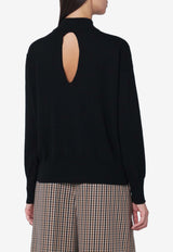 Roberto Collina Wool Sweater with Cut-Out Black 253F20303WO/R_ROBER-F2009