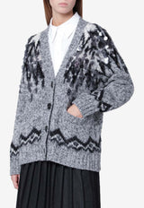 Roberto Collina Wool-Blend Cardigan with Sequins Multicolor 253F44010RWO/R_ROBER-F4418