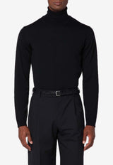 Roberto Collina Turtleneck Wool Sweater Black 253M01003WO/R_ROBER-M0109