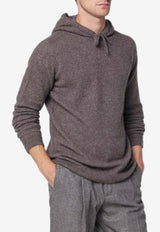 Roberto Collina Cashmere-Blend Hooded Sweatshirt Taupe 253M32007WS/R_ROBER-M3229