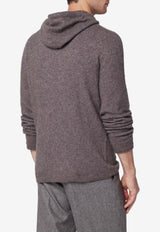 Roberto Collina Cashmere-Blend Hooded Sweatshirt Taupe 253M32007WS/R_ROBER-M3229