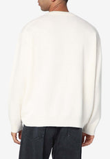 Roberto Collina Crewneck Wool Sweater White 253M37401WO/R_ROBER-M3702