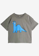 Mini Rodini Boys Dino Print T-shirt Gray 2572013197BCO/R_MIRO-97