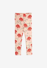 Mini Rodini Girls Mammoth Print Leggings Pink 2573012228BCO/R_MIRO-PI