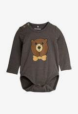 Mini Rodini Babies Bear Print Bodysuit Gray 2574010897CO/R_MIRO-GR