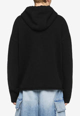 JW Anderson Anchor Zip-Up Hooded Sweatshirts Black KW1345_BLACK MULT