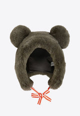 Mini Rodini Baby Girls Faux Fur Ear Hat Gray 2576510097PL/R_MIRO-GR