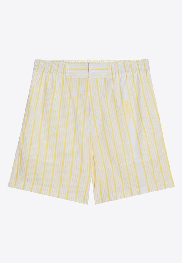Jacquemus Aloe Striped Shorts Yellow 25E255PA1381691/Q_JACQM-2CB