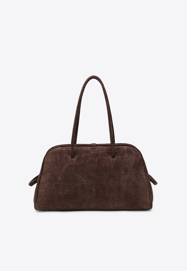 Jacquemus Turismo Croc-Embossed Suede Shoulder Bag Brown 25EBAU00417AC07A09/R_JACQM-880