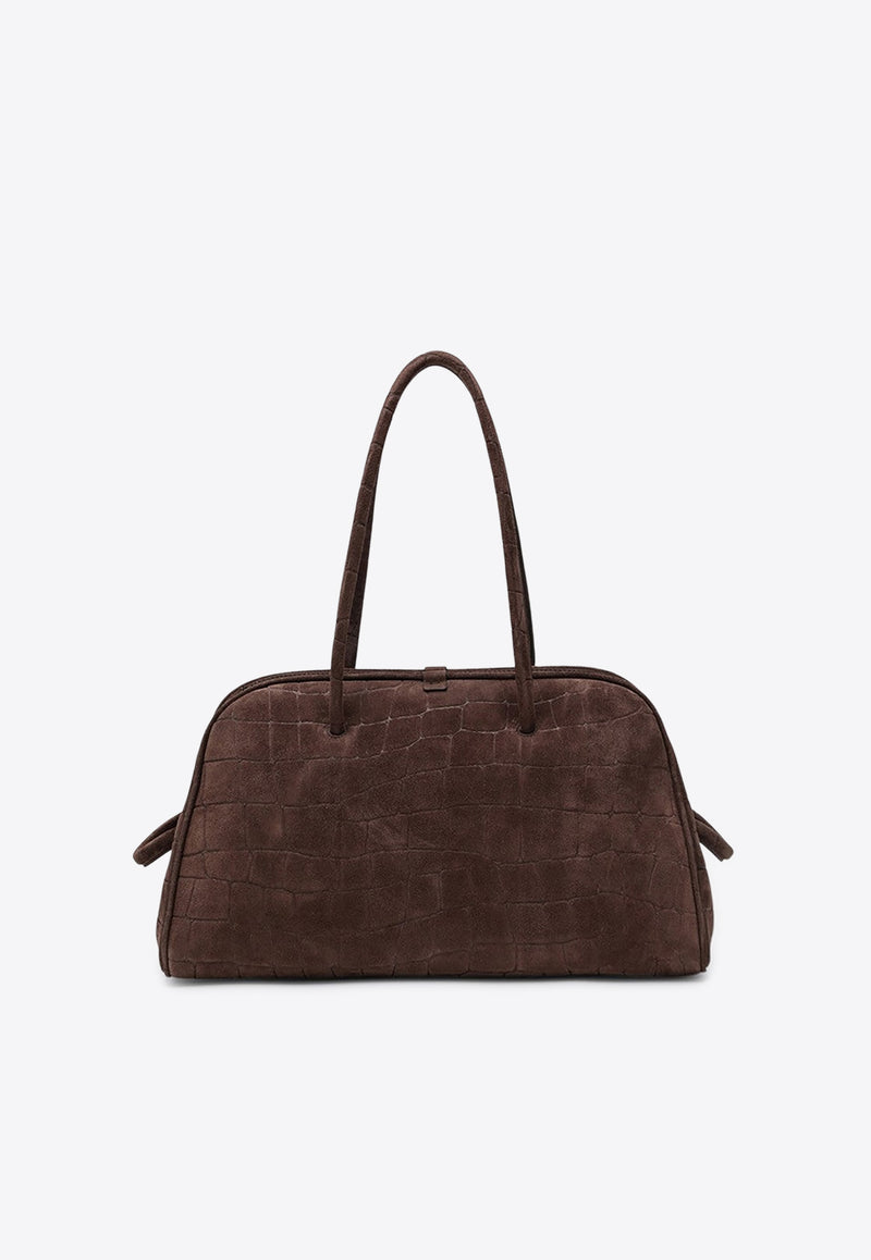 Jacquemus Turismo Croc-Embossed Suede Shoulder Bag Brown 25EBAU00417AC07A09/R_JACQM-880