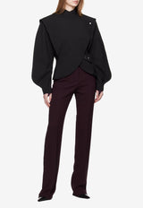 Mugler Tailored Buckle-Fastening Jacket
 Black 25F1MA0197190_BLACK