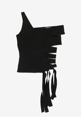 Mugler Asymmetrical Tank Top Black 25F2TO07481117_BLACK