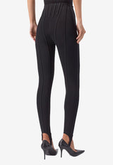 Mugler Piped-Boning Stirrup Leggings Black 25F3PA05116027_BLACK