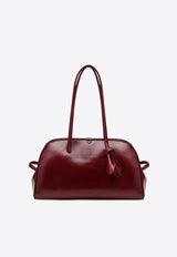 Jacquemus Turismo Glossy Leather Shoulder Bag  Burgundy 25HBAU00417AC20C01/R_JACQM-490