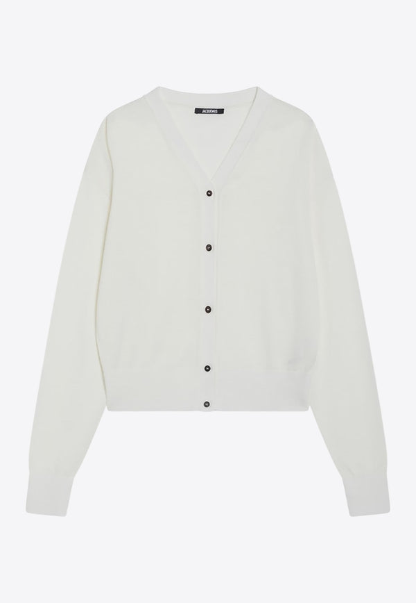 Jacquemus Wool-Blend Buttoned Cardigan White 25HCDW00816AK00299/R_JACQM-110