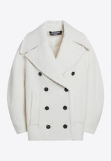 Jacquemus Wool Double-Breasted Coat  White 25HCOW00103AW00429/R_JACQM-110