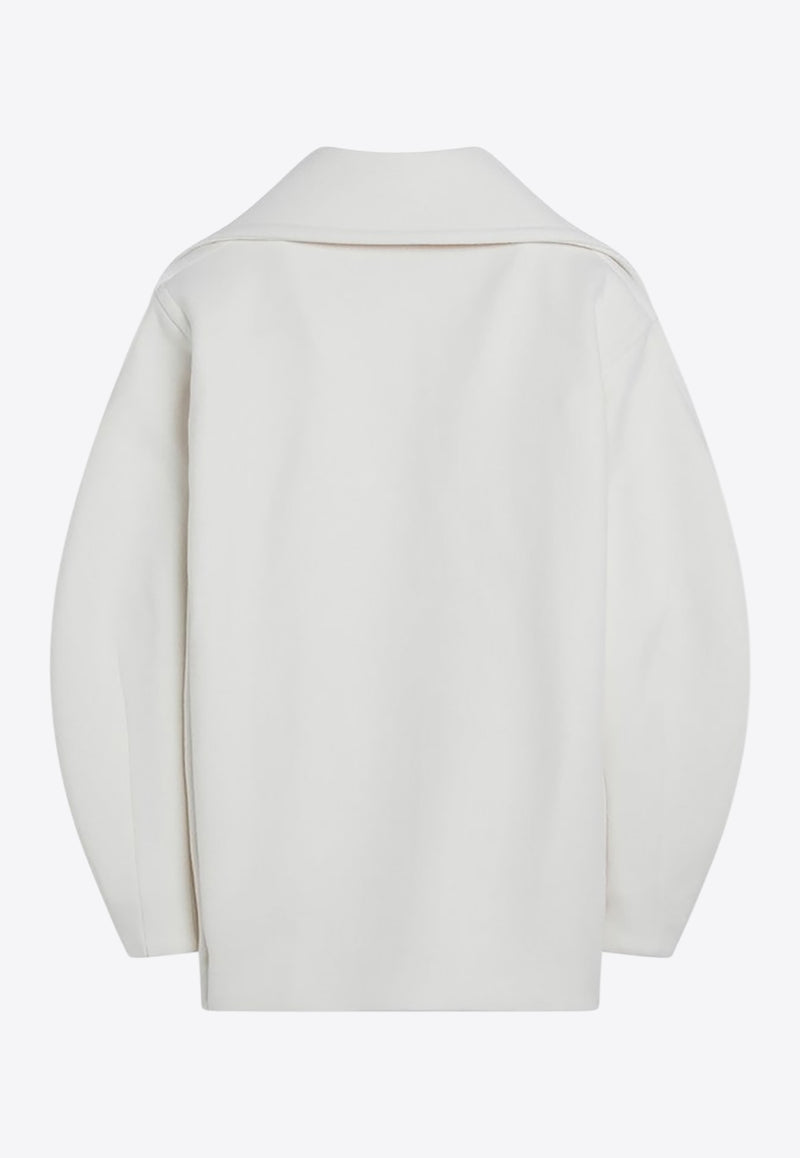 Jacquemus Wool Double-Breasted Coat  White 25HCOW00103AW00429/R_JACQM-110