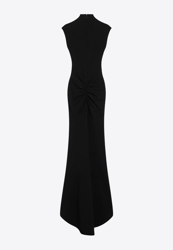 Jacquemus Alba Ruched Column Gown Black 25HDRW00674AW00476/R_JACQM-990