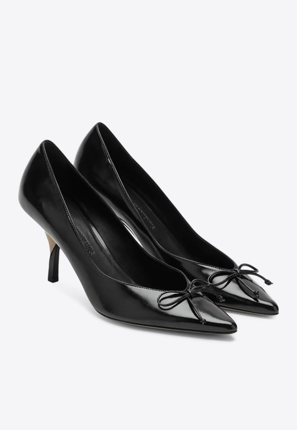 Jacquemus Tourni 80 Smooth Leather Pumps Black 25HFOW00178AC18A07/R_JACQM-990