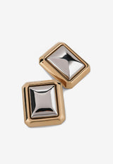 Jacquemus Large Carré Drop Earrings  Gold 25HJWW00761AOT4005/R_JACQM-979