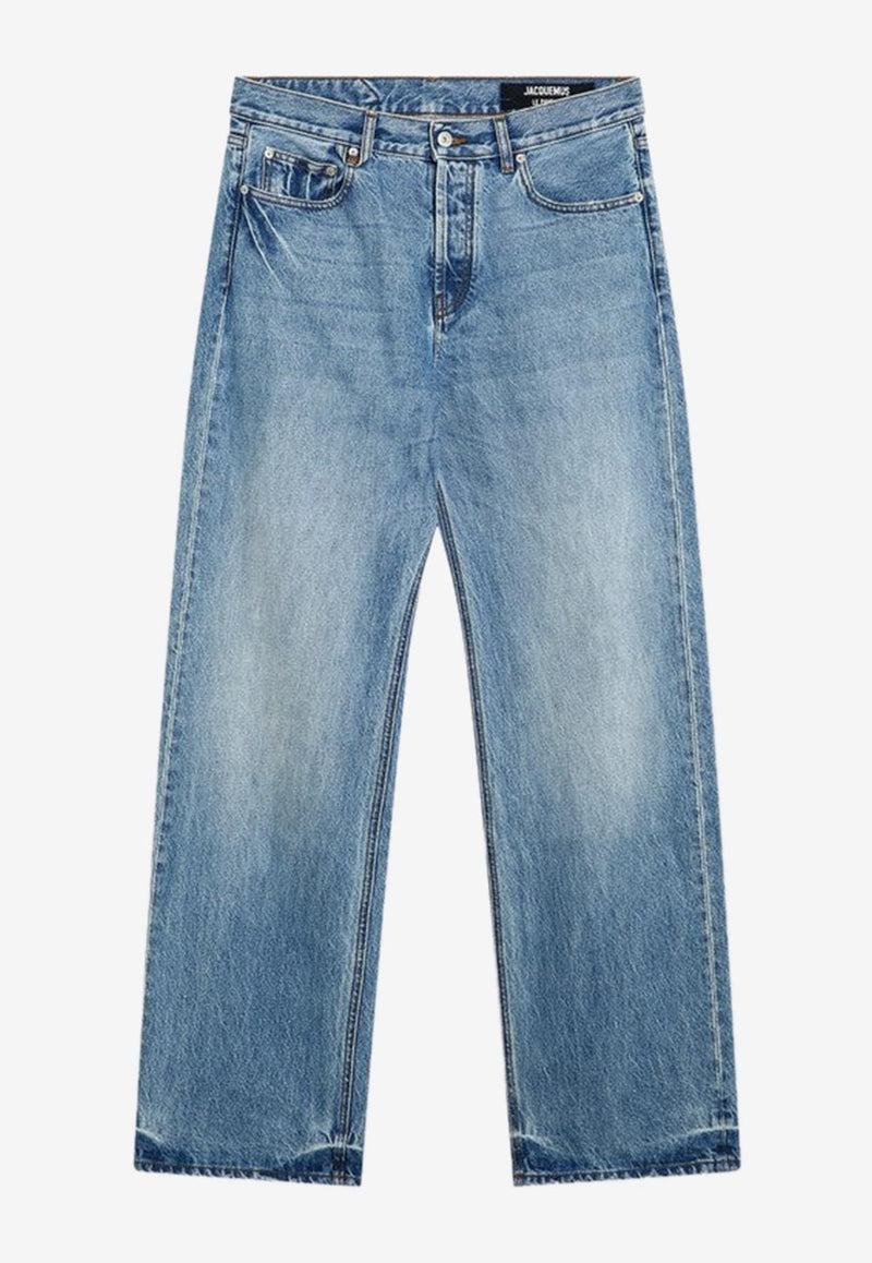 Jacquemus Straight-Leg Faded Jeans Blue 25HPAM00028AD00038/R_JACQM-33C